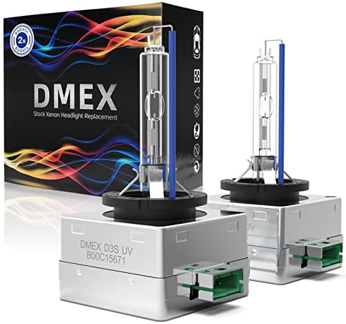 DMEX D3S HID Headlight Bulbs Xenon 8000K White Blue 35W Replacement 66340 42403 42302 Headlamp - Pack of 2(Not fit Halogen Headlight Assembly)