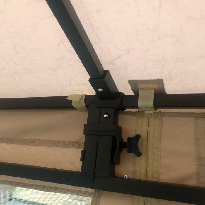 Garden Winds Custom Fit Replacement Canopy Top Cover Compatible with The Mainstays Easy Assembly MSD236247917053 10' x 12' Gazebo - Upgraded Performance RipLock 350 Fabric - Beige