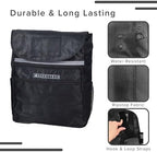 AlveyTech Water-Resistant Saddle Bag (Large, Black) - For Mobility Scooters, Wheelchairs, & Power Chairs - Lightweight & Easy to Install - Storage Organizer - Electric Wheelchair Accessories Adults