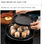 2Pcs Egg Steamer Rack with Hot Plate Gripper Set, Stackable Trivet for Instant Pot Compatible Pressure Cooker Accessories Cooking 18 Eggs