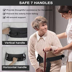 Gait Belts for Seniors, Transfer Belt with Handles, Gate Belts Medical for Elderly, Walking Belt for Lifting Elderly & Patient Physical Therapy - Metal Buckle Anti-Slip Gait Belt for Medical Nursing
