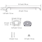 32 Inch Anti Slip Shower Grab Bar Oil Rubbed White 1.25" Diameter, Munzong Bathroom Grab Bar, Knurled Bathroom Balance Bar,Safety Hand Rail Support Handicap Elderly Senior Assist Bath Handle