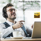 TOZO HT2 Hybrid Active Noise Cancelling Headphones, Wireless Over Ear Bluetooth Headphones, HT2 Replacement Ear Pads Black