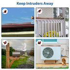 Bird Spikes, 20 Pack Bird Squirrel Raccoon Pigeon Cat Animal Deterrent Spikes for Outside Anti Bird Defender Spikes Outdoor to Keep Birds Away Brown