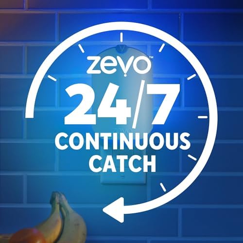 ZEVO Flying Insect Trap Refill - for The MAX & Standard Indoor Fly Trap - Catch Gnats, House & Fruit Flies - Easy to Use - Mess-Free Disposal (10 Refill Cartridges)
