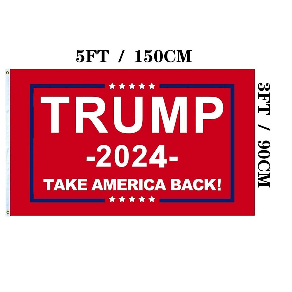 Jayus Women Donald Trump For President 2024 Flag 3x5 Outdoor Made in USA - 3Ply 200D Double Sided Take America Back (TAB) Trump 2024 Flags Banner with 2 Brass Grommets