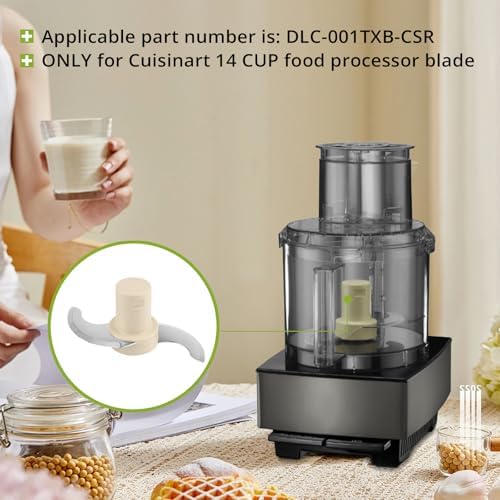 Blade for Cuisinart 14 Cup Food Processor Replacement for Model DLC-2014, DFP-14BCNY, DFP-14BCN, DFP-14BWN - ONLY for Cuisinart Blades 14 Cup - Part# DLC-001TXB-CSR