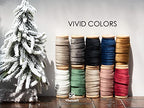 Vitalizart Fall Velvet Ribbon Set 3/8" x 15 Yd Wooden Spool Fabric Trim 3 Rolls * 5 Yd for Christmas Wreath Decoration Handmade Craft Ornaments Gift Wrapping & Bow Making