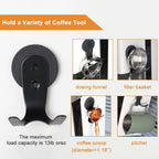 Coffee Portafilter Tamper Holder,Strong Magnetic Rack for Coffee Tamper,Espresso Accessories Organizer Tools,Compatible with Breville/Rancilio etc Coffee Machine（Black
