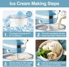 Ice Cream Maker & Shaved Ice Attachment for Kitchen aid Mixer, Kitchenaid Accessories Set Includes Shaved Ice Machine with 8 Ice Molds and Ice Cream Gelato Maker for 4.5 Qt & Larger Stand Mixers