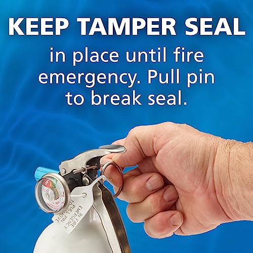 Kidde Mariner 110 Marine Fire Extinguisher for Boats, 1-A:10-B:C, 3.9 Lbs., Coast Guard Approved, Strap Bracket (Included), White, 2 Pack