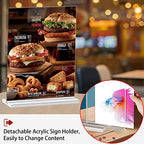 newnewshow 8.5x11 Acrylic Sign Holder 3 Pack Vertical Double-Sided Display (Optional 8.5x11 8.5x5.5 5x7 Horizontal and Vertical)…