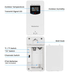 Newentor Indoor Outdoor Wireless Remote Sensor, Temperature and Humidity Meters for Q3/FJ3378, Q5/FJ3383B, Q6