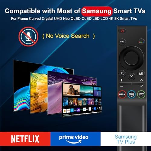 for Samsung TV Remote Control Replacement - Universal Smart Remote Compatible with All Samsung Smart TVs (2010-2024 Models) QLED UHD 8K 4K HDR LED Curved LCD Frame TV