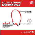 Milwaukee 48-73-3206 Replacement Ear Plugs, 25 dB NRR, Tapered, One-Size Ear Plug, Foam Ear Plug, Red Ear Plug