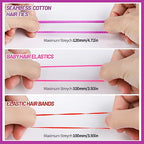 Teenitor Elastic Hair Ties, Hair Accessories for Girls, Colorful Baby Elatic Hair Bands Set with Hair Clips