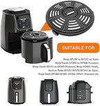Air fryer Accessories for Ninja AF101 AF161 AF150 Air Fryer, 8.2'' Round Food Grade Air Fryer Grill Pan Grill Plate Crisper Plate Replacement Parts Tray Rack Compatible Ninja Foodie Pressure Cooker