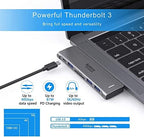 USB C Adapter for MacBook Pro/Air M1 M2 M3 2021 2020 2019 13" 15" 16", 6 in 1 USB-C Hub MacBook Pro Accessories with 3 USB 3.0 Ports,USB C to SD/TF Card Reader and 100W Thunderbolt 3 PD Port