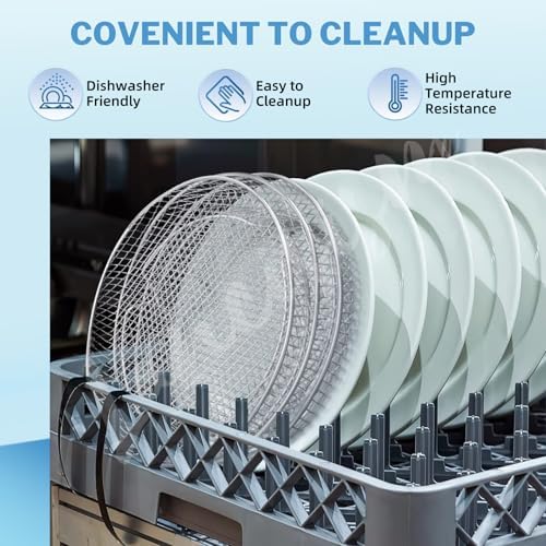 Air Fryer Accessories with 8pcs Foot Cover - 8" Square 3 Stackable Dehydrator Racks Fits 5.8 QT Air Fryer Racks for Cosori, Instant Vortex, Nuwave Air Fryer, Ninja Foodi Grill 304 Stainless Steel