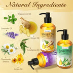 Valentine's Day Gifts for Men&Women -3 Pack Massage Oil for Massage Therapy,Lymphatic Drainage Ginger Oil | Lavender Oil | Sore Muscle Eucalyptus Massage Oils &Massage Ball for Date Night