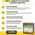 Harris Coco Coir Pith, 4 Bricks Expand to 9 Gallons of Coconut Coir to Promote Healthy Root Growth