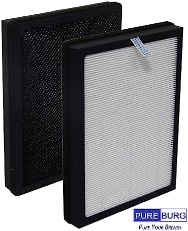 PUREBURG CAP-500FPK Replacement Filter Compatible with Cuisinart CAP-500 Air Purifier,2-Pack(4 Filters) H13 HEPA 3-Stage Filtration Activated Carbon 2-in-1