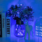 Fairy Lights 66 ft 200 LED USB Twinkle String Lights Plug in Silver Wire Lights with Remote and Timer 8 Modes Outdoor Waterproof Starry Lights DIY Party Wedding Christmas Decoration（Blue）