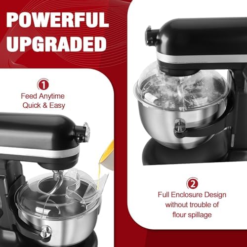 Pouring Shield for KitchenAid 6-7 Qt Bowl Lift Mixer,Fit for Stainless Steel Bowls (Only),Food Grade Pouring Shield Mixers Bowl Cover Splash Guard for Kitchen aid Accessories and Attachments,Upgraded