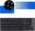 2 Pack Universal Korean Keyboard Stickers, Black Background with White Lettering for Computer Laptop Notebook Desktop, Replacement Computer Keyboard Stickers (Korean)
