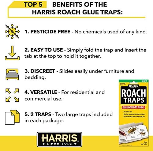 Harris Roach Glue Traps, Non Toxic (10-Pack)