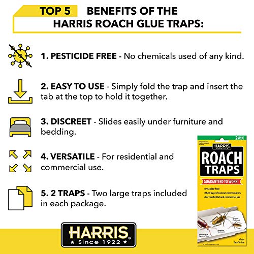 HARRIS Roach Glue Traps, Non Toxic (10-Pack)