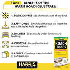 HARRIS Roach Glue Traps, Non Toxic (10-Pack)