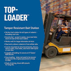 JT Eaton 902R Top Loader Bait Station for mice, Rats and Rodents