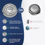 SH90 Replacement Heads Compatible with Philips norelco Series 9000(S9xxx) 8000(S8xxx) Electric Razor Shaver, Upgrade SH90/62 Replacement Double Blades for Philips Shaver 9000