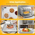Air Fryer Tray Replacement for Cuisinart TOA-60 TOA-65 TOA-70 Toaster Air Fryer Convection Oven, 12.4*11'' Non-stick Mesh Air Fryer Stainless Steel Basket Wire Rack Accessories Parts, Dishwasher Safe