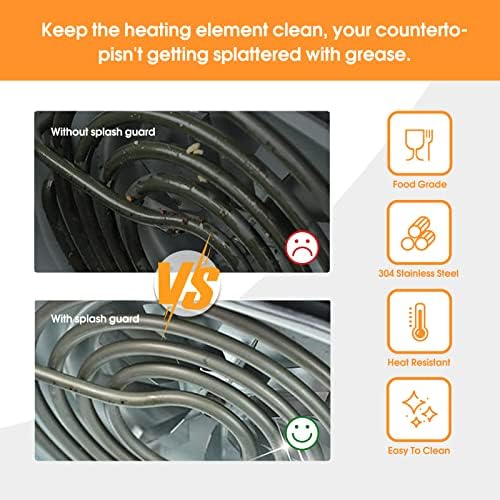 Stainless Steel Splatter Shield 2 Pack Air Fryer Foodi Accessories Replacement Parts for Ninja Foodi AG300, AG300C,AG301C, AG302