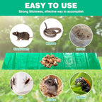 Qualirey Sticky 47 Inch Ultra Large Mouse Trap Mouse Glue Traps Sticky Rat Trap That Work for Trapping Rats Roaches Rodents Heavy Duty Pre Baited Mats Indoor Outdoor Catch Pest Trap (Green,20 Pcs)