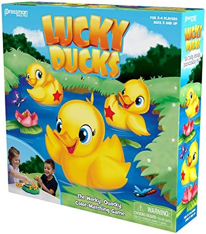 Pressman Lucky Ducks -- The Memory and Matching Game that Moves, 5"