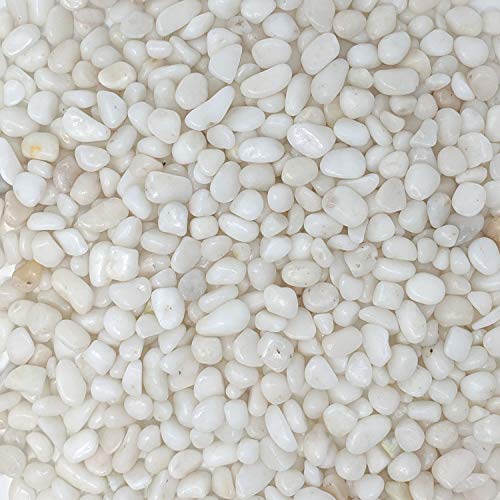Midwest Hearth Natural Decorative Polished White Pebbles 3/8" Gravel Size (5-lb Bag)