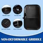 SafBbcue Grill & Griddle Plate for Ninja Woodfire Pro Connect XL Ninja OG951 OG850 OG952 Grill Accessories, XSKGRIDLXL Flat Top 2-in-1 Plate for Ninja Woodfire OG800/900 Series, Non-Stick Griddle Pan