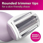 Philips Beauty Lady Electric Shaver Series 6000, Cordless with 4 Accessories, BRL136/00, White