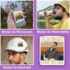 (3Pcs) Lebowski Big Walter Sobchak Calmer Than You are 3 Inch for Water Bottle, Tumbler, Laptop, Hat, Phone Case