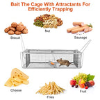 KOCASO Humane Rat Trap, Large 2-Door Mouse Trap That Work for Indoor Home and Outdoor, Catch and Release Live Animal Trap Cage for Squirrel Mice Gopher Vole Chipmunk Raccoon Rodent Rabbit Groundhog