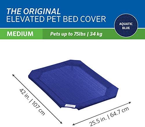 Coolaroo The Original Elevated Pet Bed Replacement Cover, Medium, Aquatic Blue