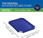 Coolaroo The Original Elevated Pet Bed Replacement Cover, Medium, Aquatic Blue