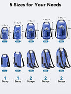 HEETA Waterproof Dry Bag for Women Men, Roll Top Lightweight Dry Storage Bag Backpack with Phone Case for Travel, Swimming, Boating, Kayaking, Camping and Beach, Transparent Bluish Violet 10L