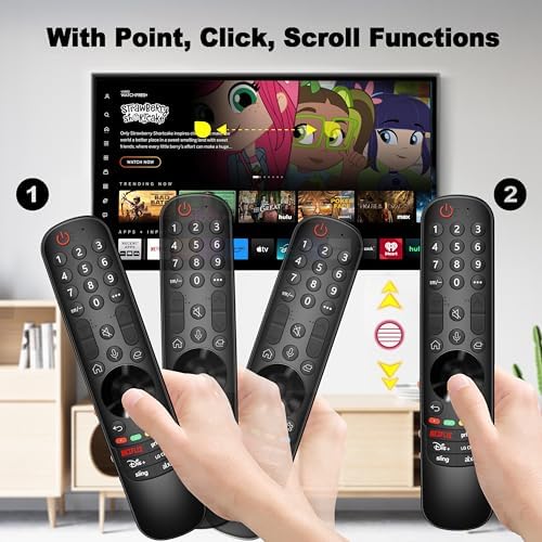 MR23 Magic Remote for LG-TV-Remote, Universal Replacement with Pointer and Voice Function, Compatible for LG 2019-2024 UHD OLED QNED NanoCell 4K 8K Smart TVs