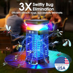 Bug Zapper Outdoor, 4200V Highly Effective Mosquito Zapper, Portable & Rechargeable Solar Bug Zapper with Night Light, Electric Cordless Fly Zapper, IP68 Waterproof Insect Zapper for Patio Porch