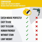 Mouse Trap - Safe & Sanitary Kill or No Kill - Humane Mouse Trap for House Indoor Outdoor Chipmunk Trap - Automatic Reset Flip - Multi Catch Mice Trap Compatible - Mouse Rat Trap Reusable (1 PCS)