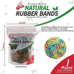 1 LB Rubber Bands Hair Band Soft Elastic Hair Accessories Braid Mini Hair Ties Stretchy Hair Ties No Damage Rubber Bands for Hair Made in Vietnam (Natural)